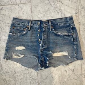 Agolde Parker Blue Jean Shorts